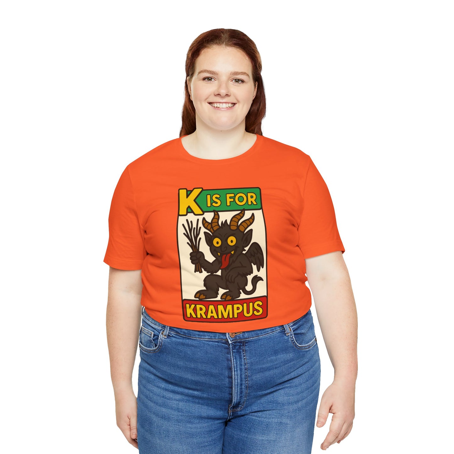 Krampus Alphabet Tee - "K is for Krampus" Holiday Graphic T-Shirt