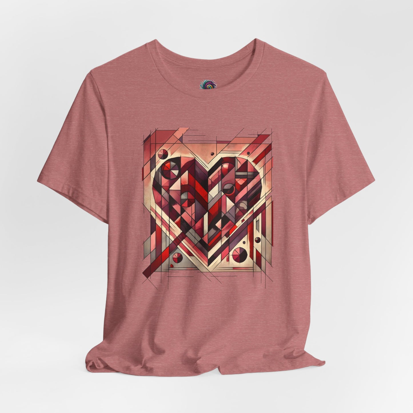 Cubist Heart T-Shirt – Modern Art Valentine's Day Graphic Tee