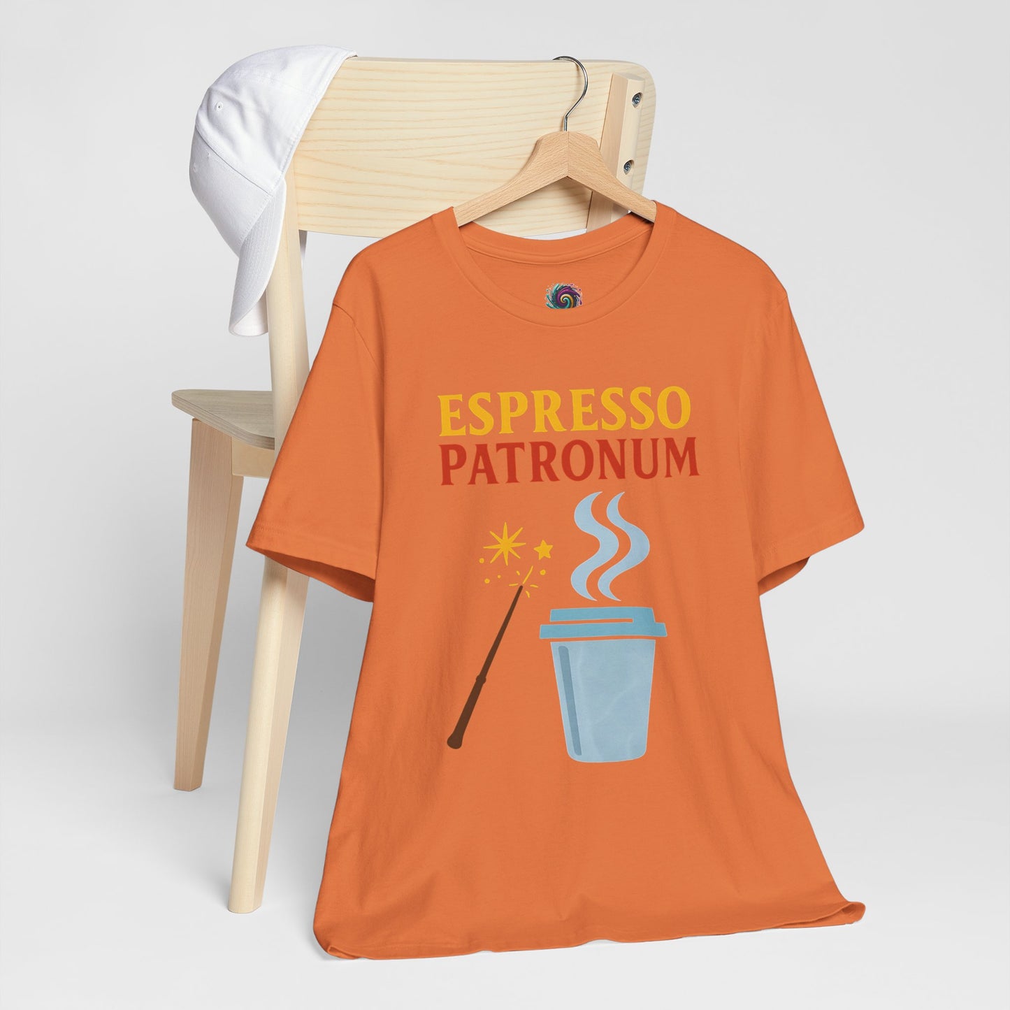 Espresso Patronum T-Shirt – Funny Coffee & Wizard Parody Tee
