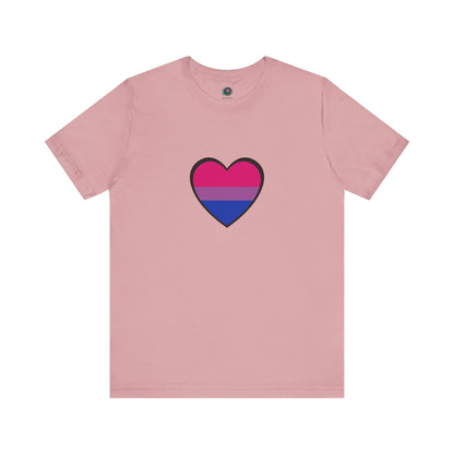Bisexual Pride Flag T-Shirt – LGBTQ+ Heart Graphic Tee | WhimSpin