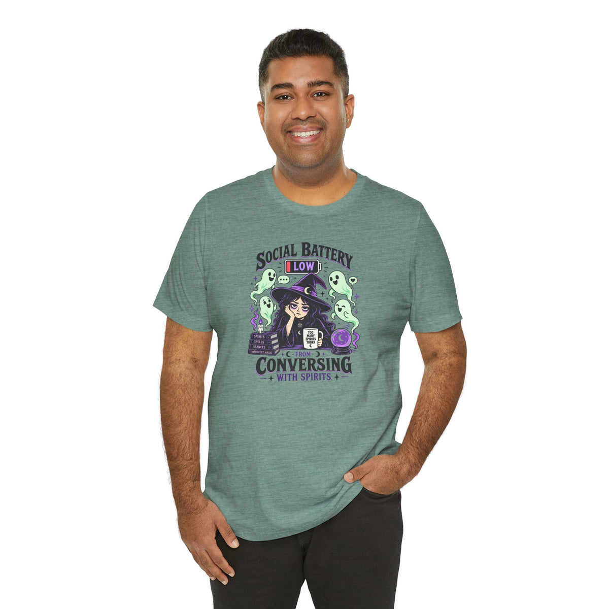 Social Battery Low From Conversing With Spirits T-Shirt