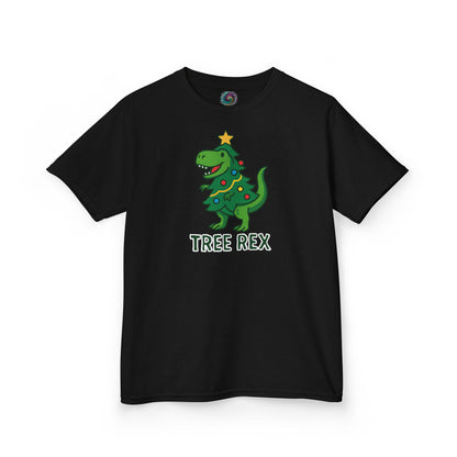 Tree Rex Kids’ Christmas T-Shirt – Cute Dino Holiday Tee