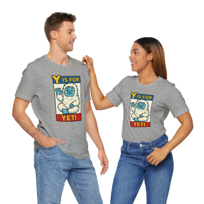 Y Is for Yeti T-Shirt – Cute Winter Monster Tee from the Monster Alphabet Series