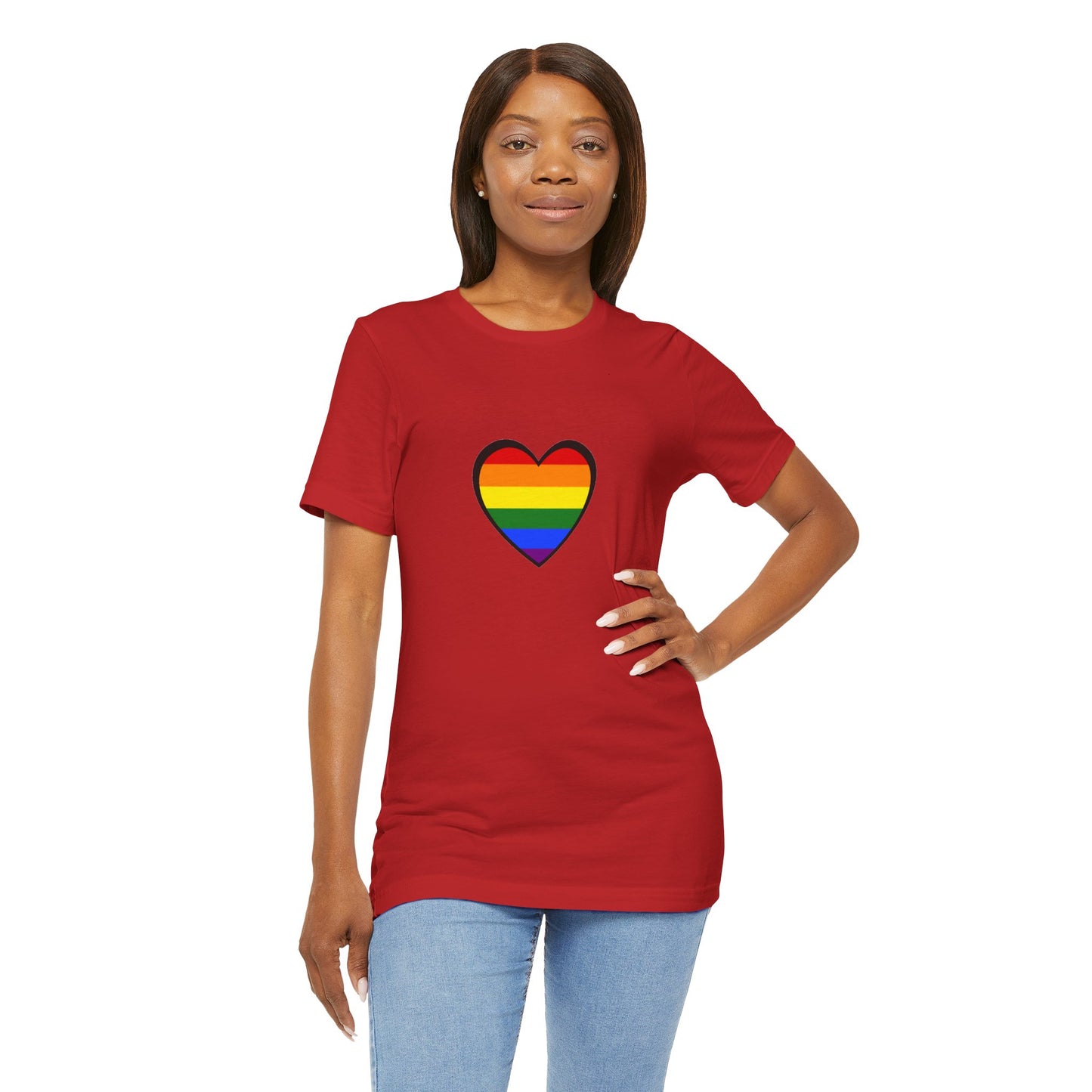 Pride Heart Flag T-Shirt – Rainbow Heart LGBTQ+ Equality Tee