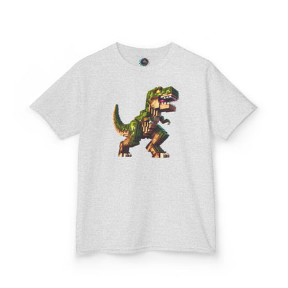 Pixel Dinosaur Kids T-Shirt – Retro Pixel T-Rex Gamer Tee