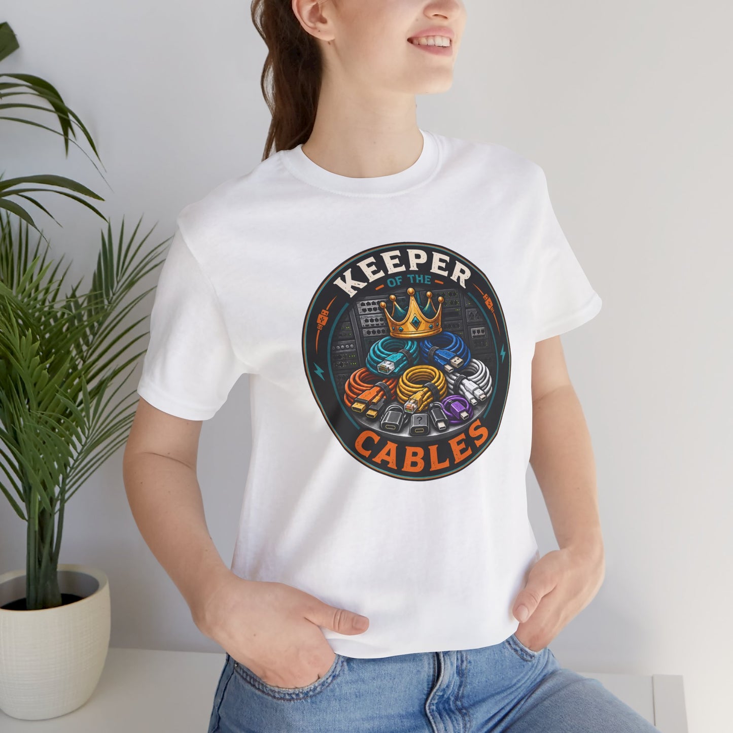 Keeper of the Cables T-Shirt – Funny Tech Dad Cable Tee