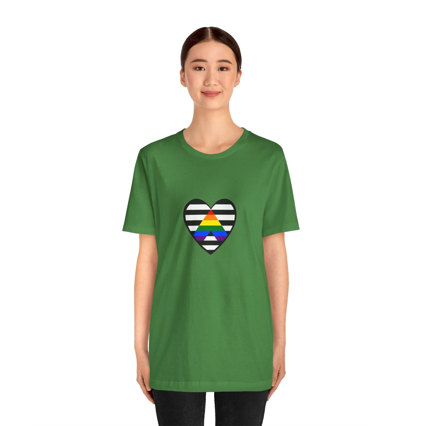 Ally Pride Flag Heart T-Shirt – Subtle LGBTQ+ Support Tee