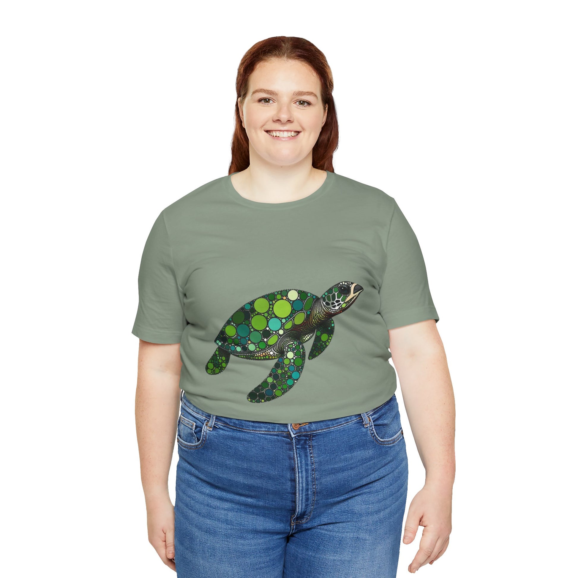 Geometric Sea Turtle T-Shirt – Eco Ocean Vibes Graphic Tee - WhimSpin - https://whimspin.com