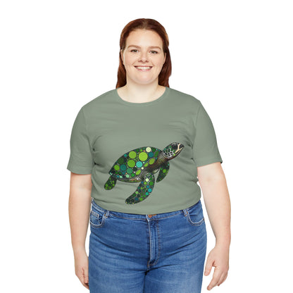 Geometric Sea Turtle T-Shirt – Eco Ocean Vibes Graphic Tee - WhimSpin - https://whimspin.com