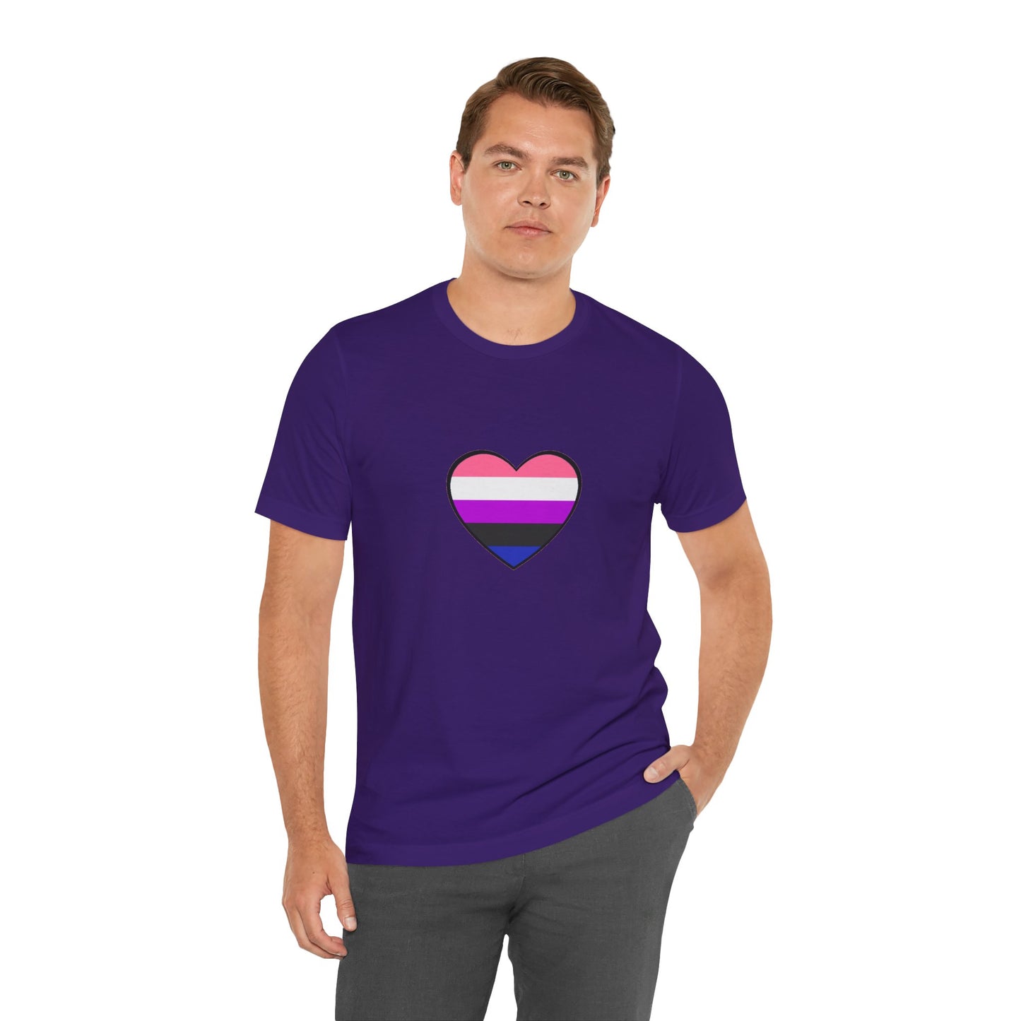 Genderfluid Pride Heart T-Shirt – Bold LGBTQIA+ Flag Tee - WhimSpin - https://whimspin.com
