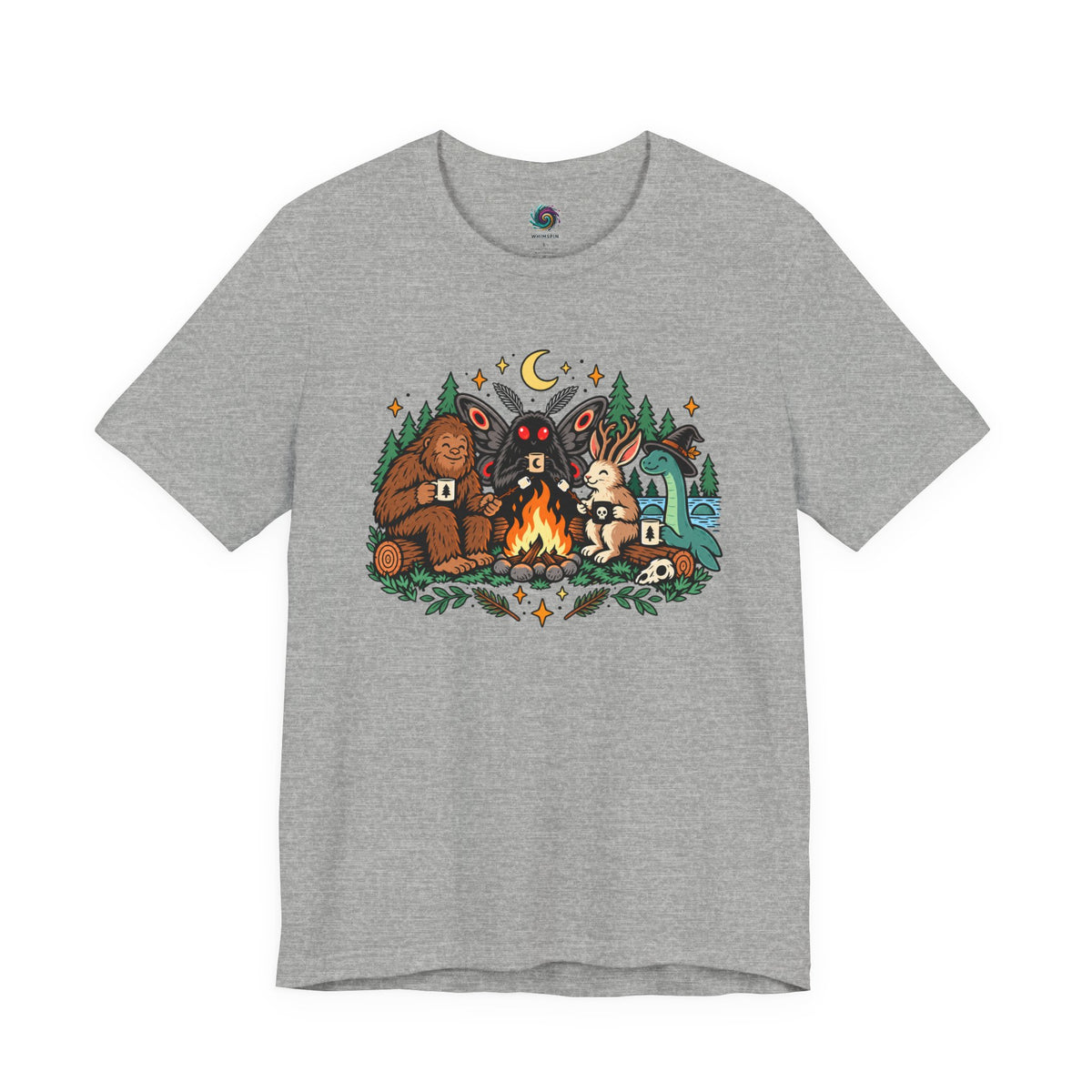 Cryptid Campfire T-Shirt – Bigfoot, Mothman & Nessie Tee