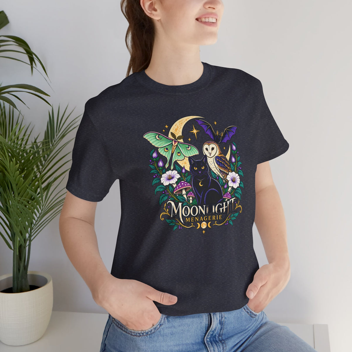 Moonlight Menagerie T-Shirt – Witchy Nocturnal Animals Tee