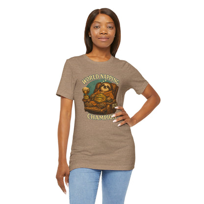 World Napping Champion T-Shirt – Funny Sloth Nap Tee