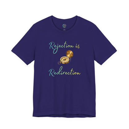 Rejection Is Redirection T-Shirt – Motivational Compass Quote Tee