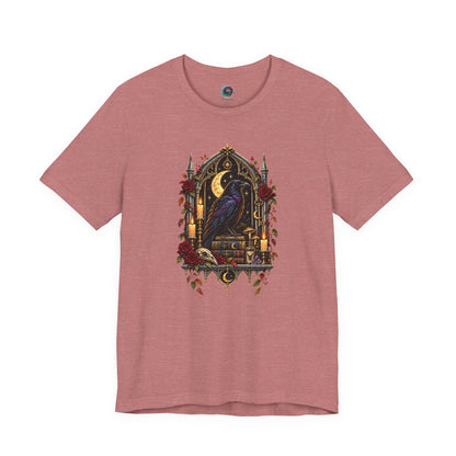 Raven’s Reliquary Tee – Gothic Moonlit Raven T-shirt