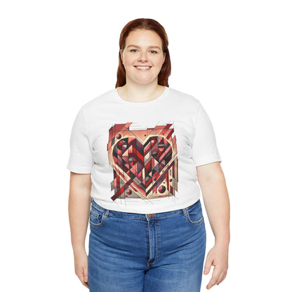 Cubist Heart T-Shirt – Modern Art Valentine's Day Graphic Tee