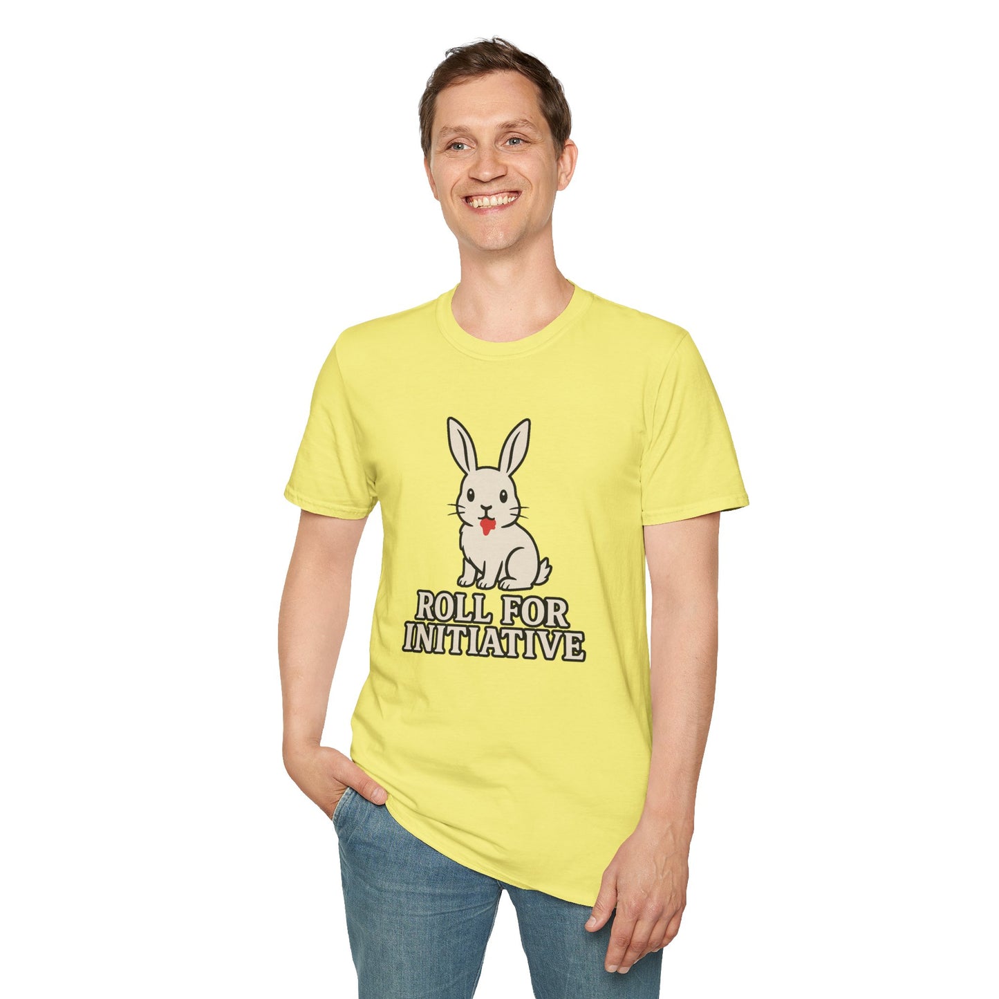 Roll for Initiative T-Shirt – Killer Bunny Humor Gaming Tee