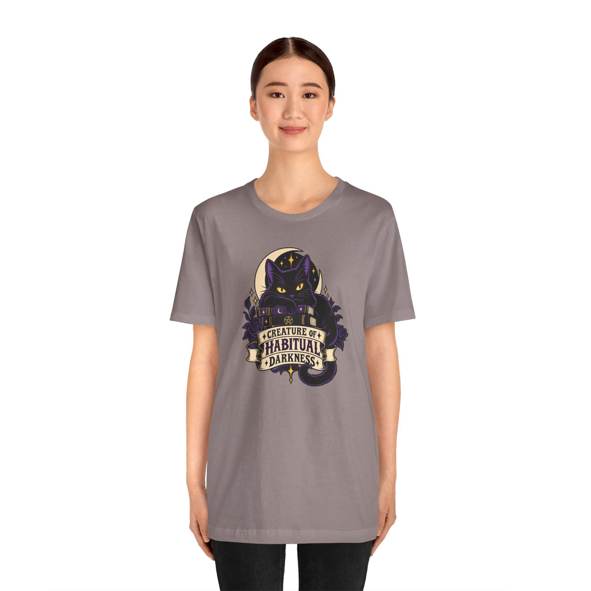 Creature of Habitual Darkness T-Shirt – Black Cat Goth Tee