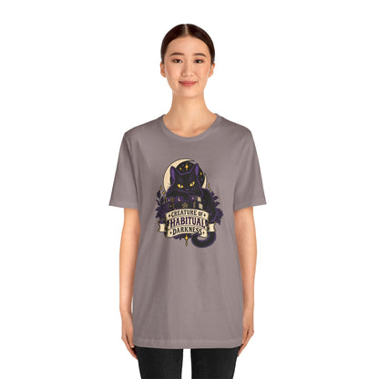 Creature of Habitual Darkness T-Shirt – Black Cat Goth Tee