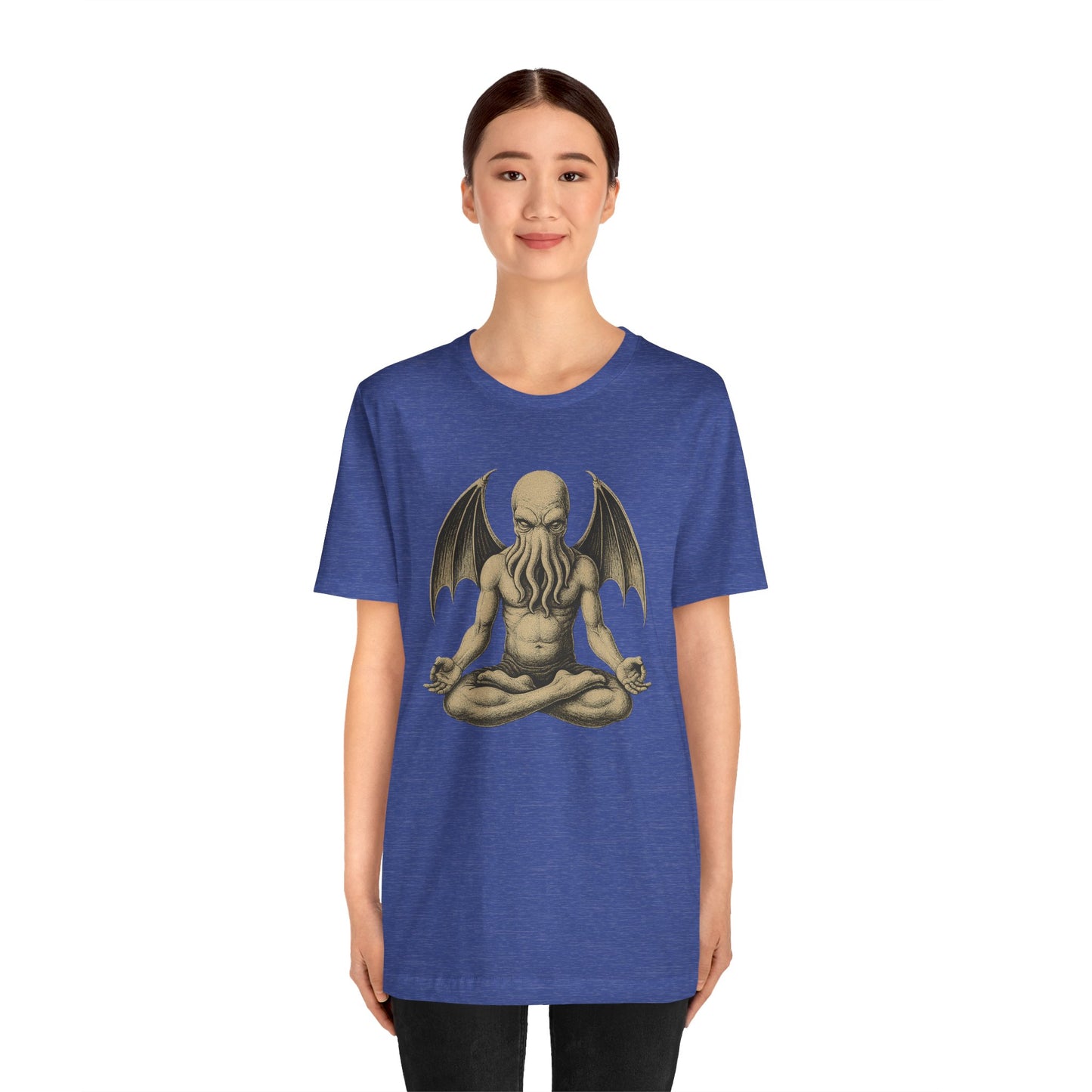 Meditating Cthulhu Shirt – Unisex Mythos Tee for Sci-Fi & Festival Fans