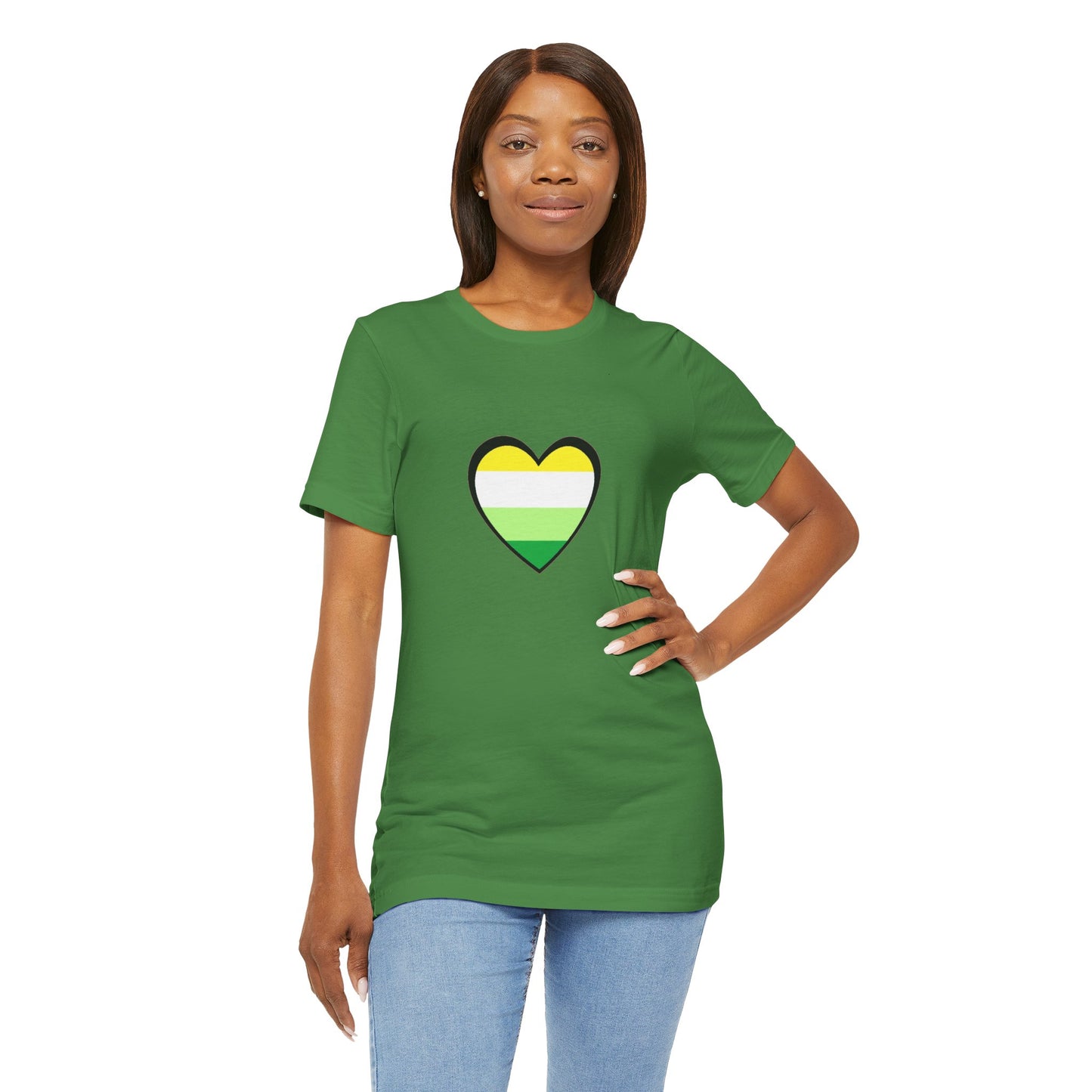 Gender Neutral Pride Flag Heart T-Shirt – Unisex LGBTQ+ Graphic Tee - WhimSpin - https://whimspin.com