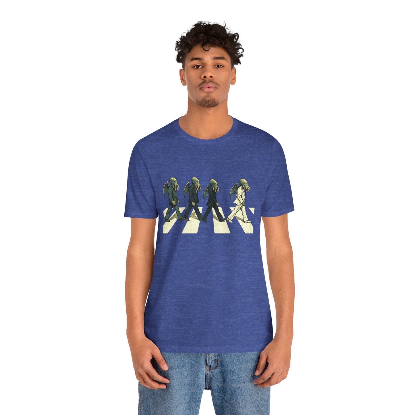Cthulhu Crossing T-Shirt – Beatles Abbey Road Parody Tee | WhimSpin
