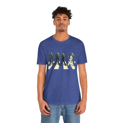 Cthulhu Crossing T-Shirt – Beatles Abbey Road Parody Tee | WhimSpin