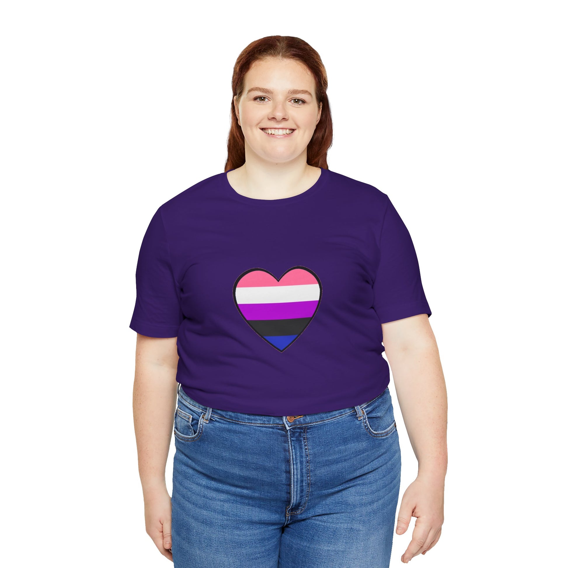 Genderfluid Pride Heart T-Shirt – Bold LGBTQIA+ Flag Tee - WhimSpin - https://whimspin.com