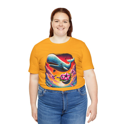 "Oh No, Not Again" Petunias and Whale Funny TShirt – Unisex Tee