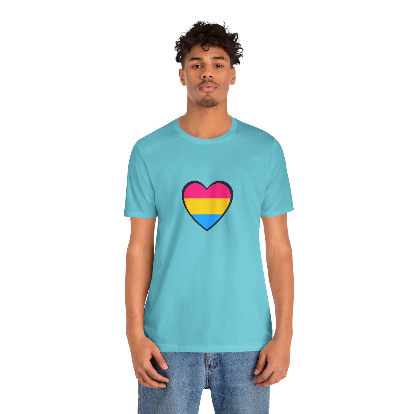 Pansexual Pride Flag Heart Tee – LGBTQ+ Pan Flag Minimalist Shirt - WhimSpin - https://whimspin.com