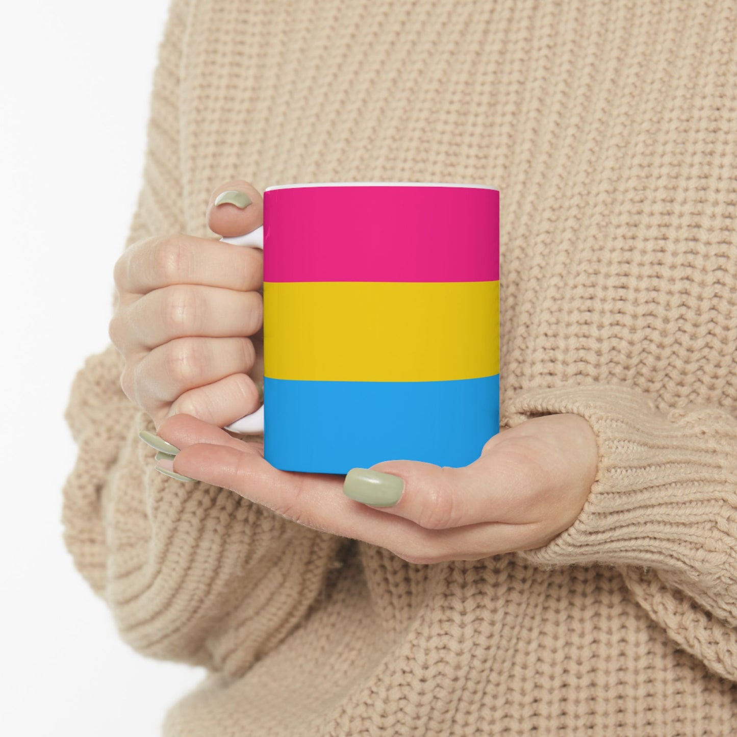 Pansexual Pride Flag Mug – Colorful LGBTQ+ Ceramic Cup