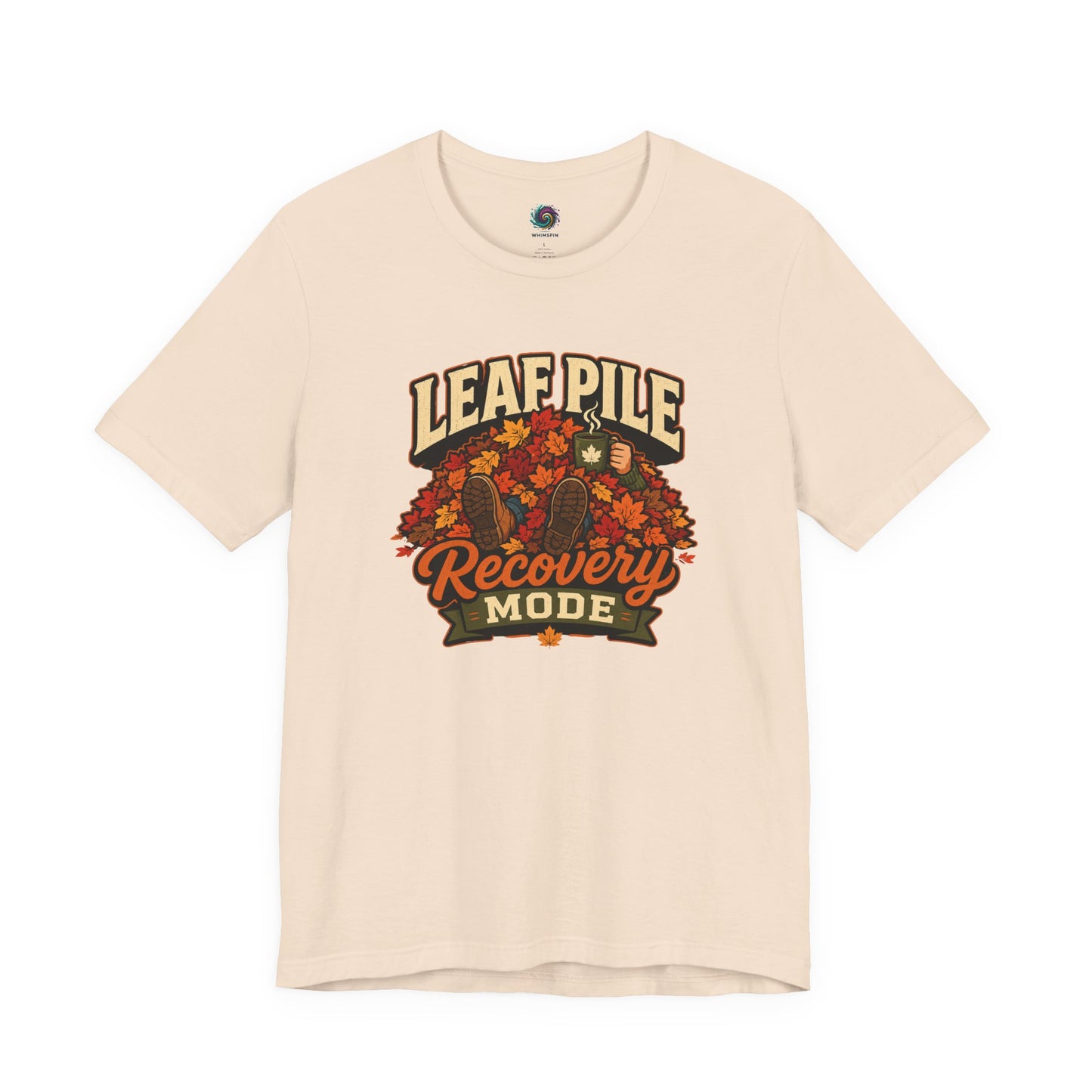 Leaf Pile Recovery Mode T-Shirt – Funny Fall Leaves Tee