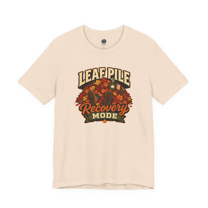 Leaf Pile Recovery Mode T-Shirt – Funny Fall Leaves Tee