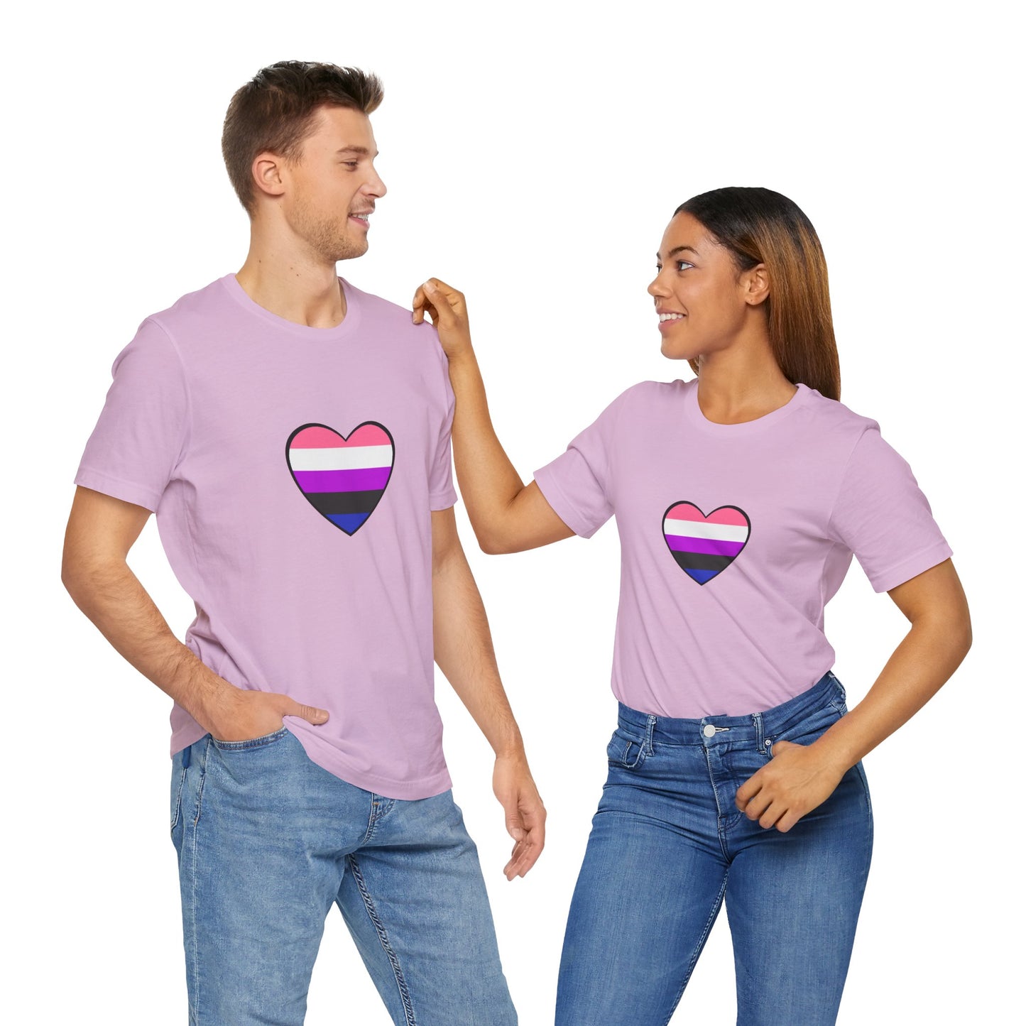 Genderfluid Pride Heart T-Shirt – Bold LGBTQIA+ Flag Tee - WhimSpin - https://whimspin.com
