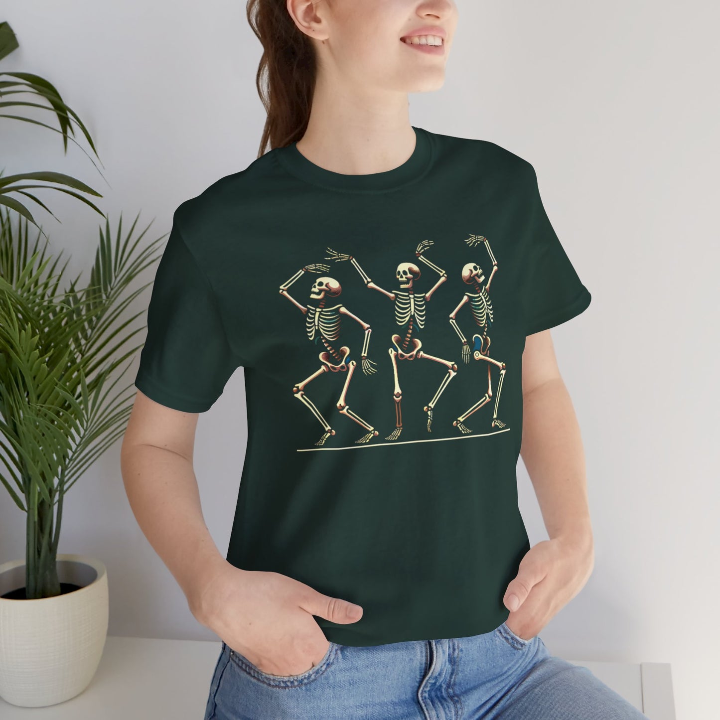 Dancing Skeleton T-Shirt – Funny Halloween Skeleton Shirt for Spooky Season