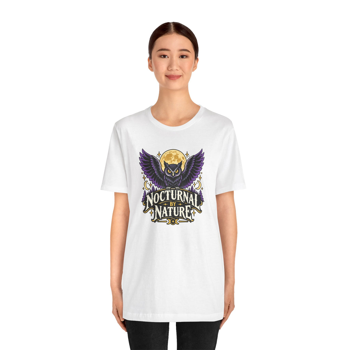 Nocturnal by Nature T-Shirt – Moonlit Owl Graphic Tee
