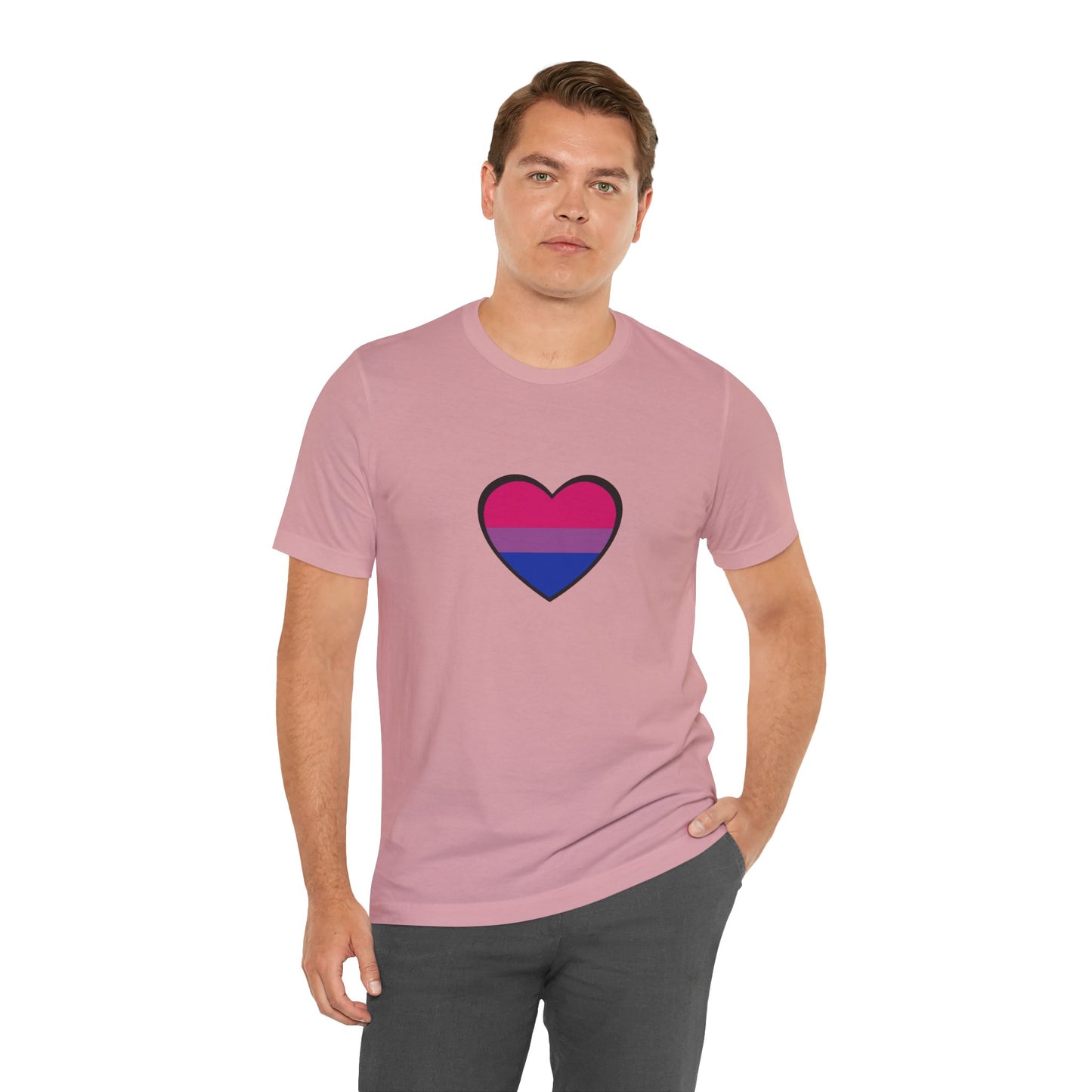 Bisexual Pride Flag T-Shirt – LGBTQ+ Heart Graphic Tee | WhimSpin