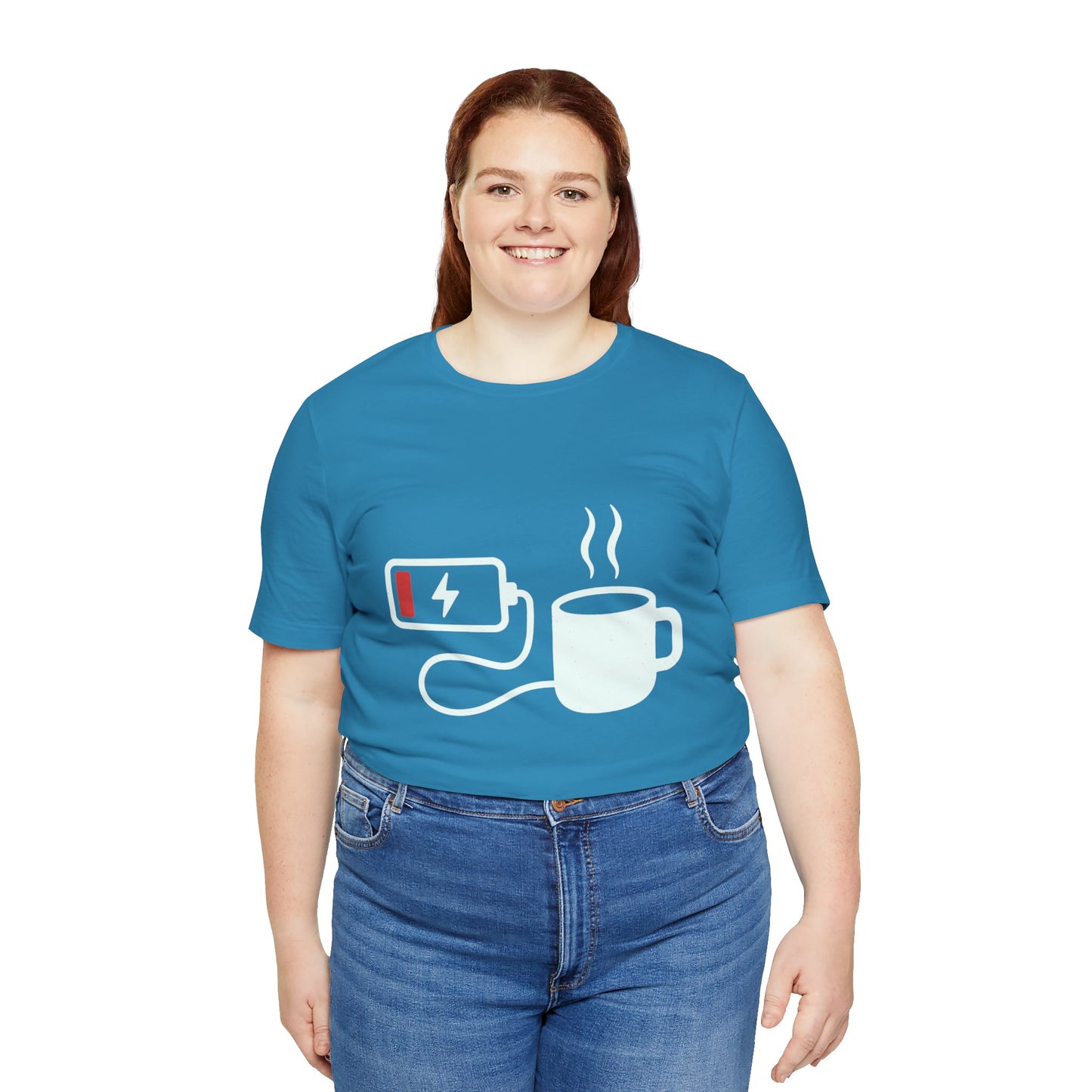 Low Battery Need Coffee Tee – Funny Caffeine Graphic T-Shirt