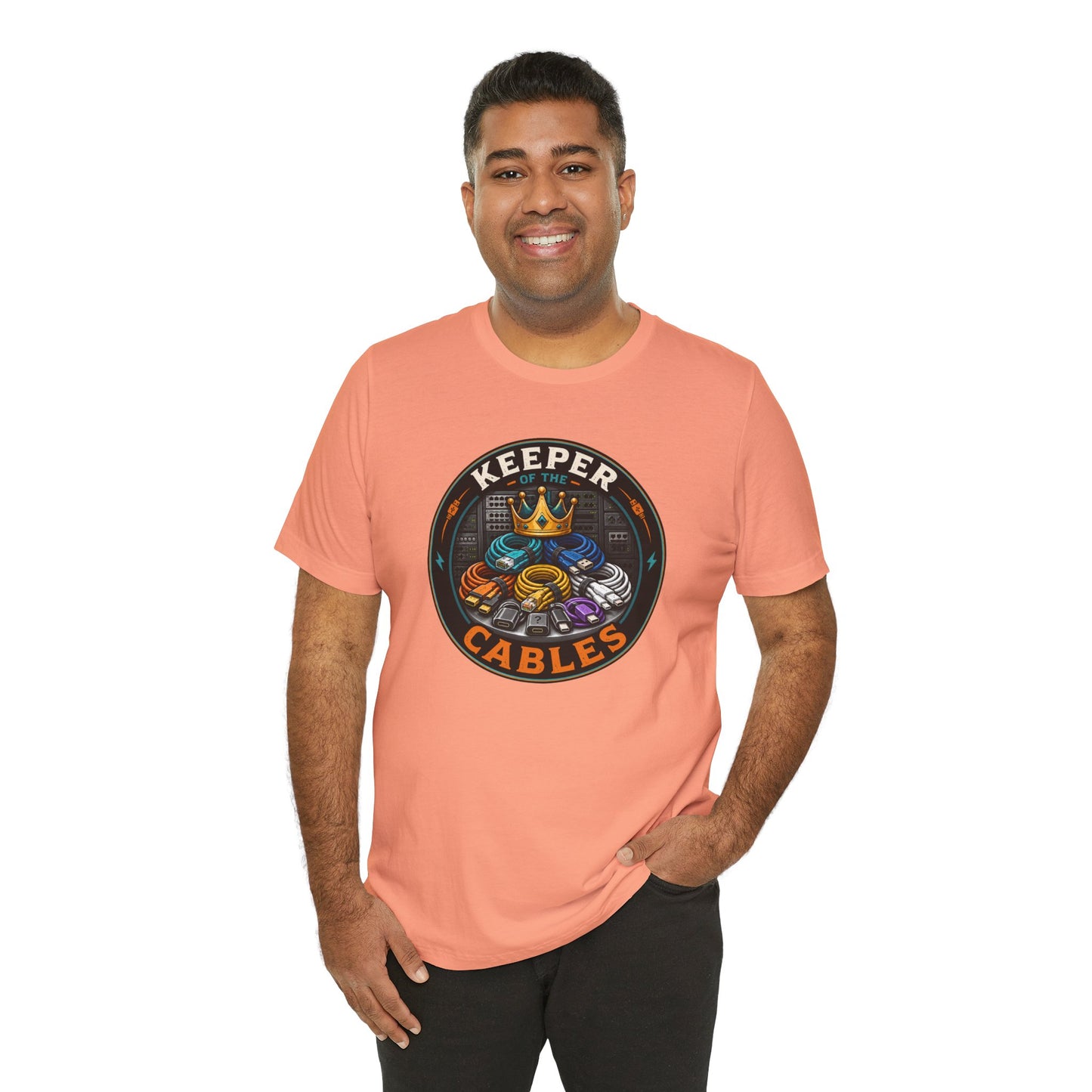 Keeper of the Cables T-Shirt – Funny Tech Dad Cable Tee