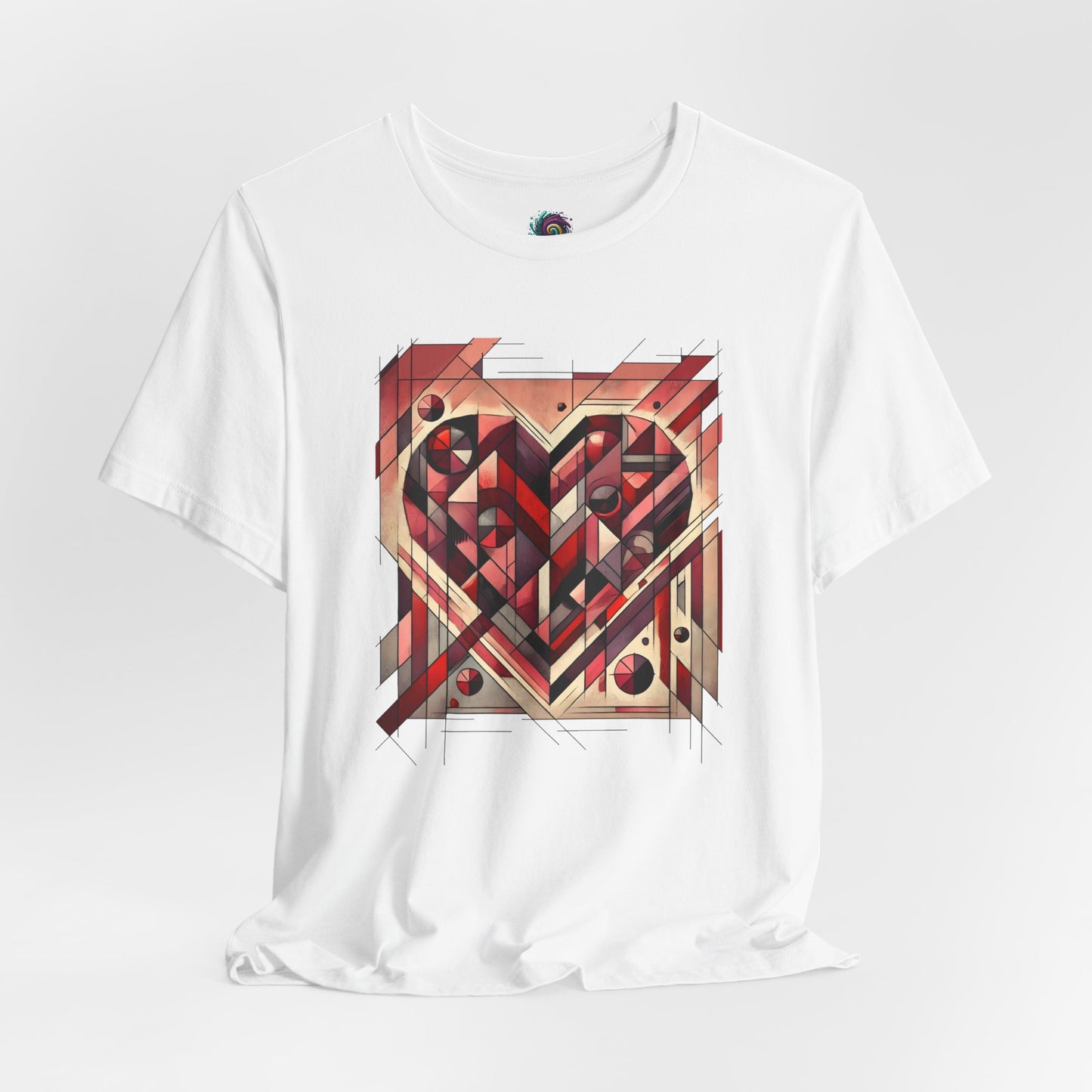 Cubist Heart T-Shirt – Modern Art Valentine's Day Graphic Tee