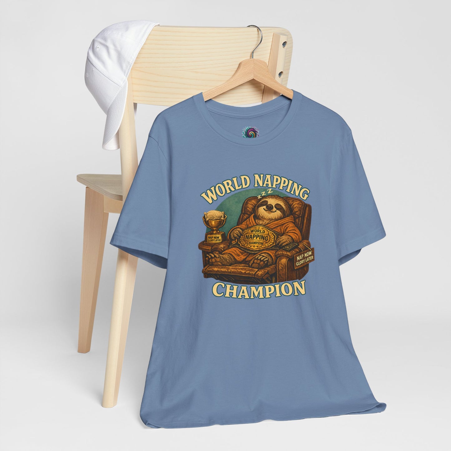 World Napping Champion T-Shirt – Funny Sloth Nap Tee