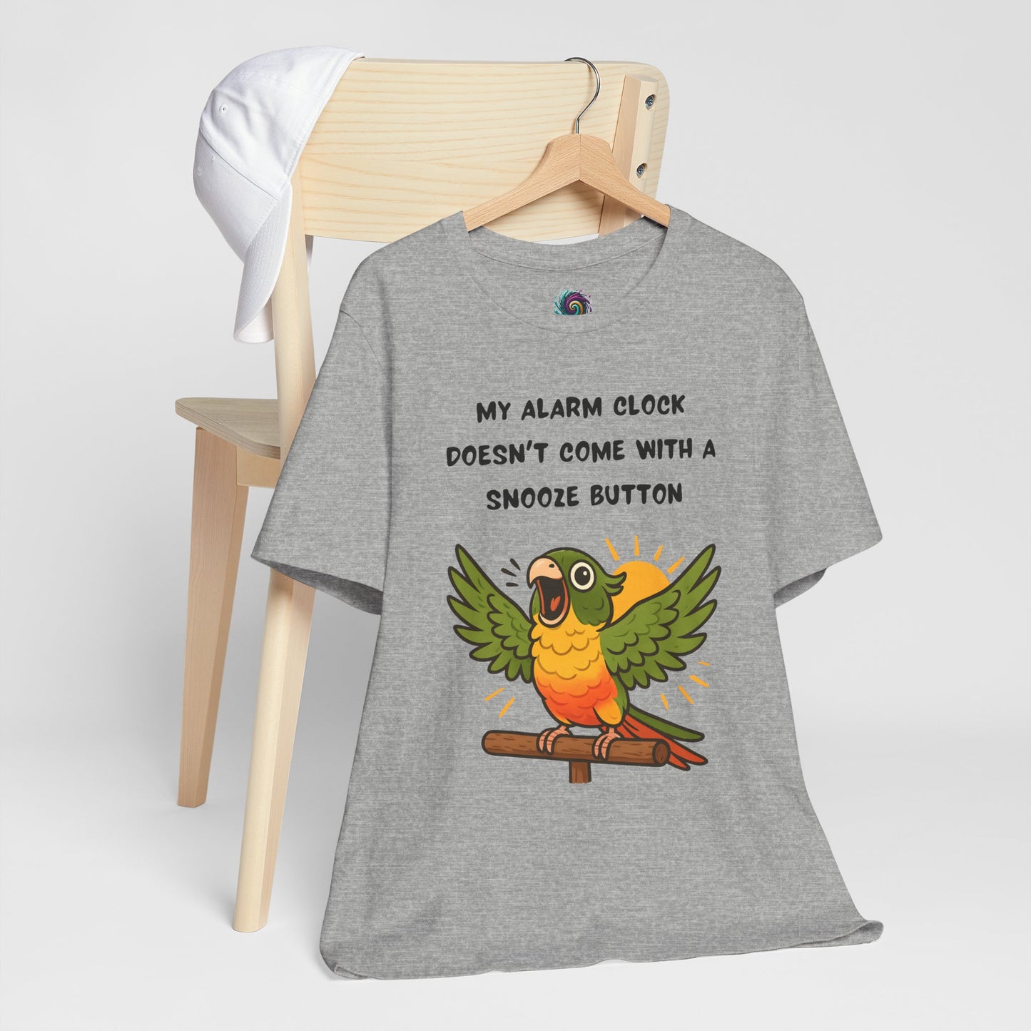 Funny Parrot Tee | Cute Animal Graphic T-Shirt, My Alarm Clock Doesn't Come With a Snooze Button, Gift for Bird Lovers, Humorous [...]