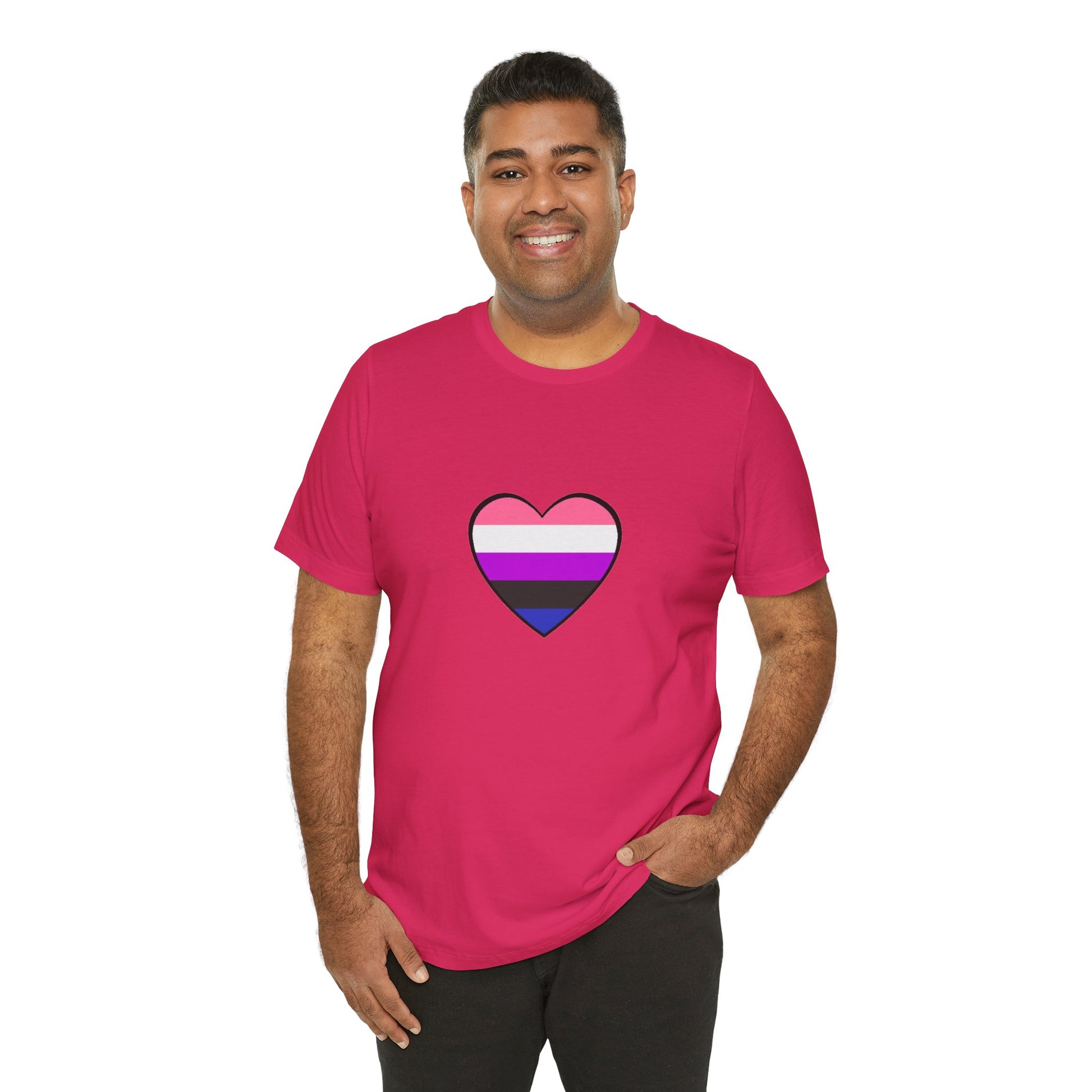 Genderfluid Pride Heart T-Shirt – Bold LGBTQIA+ Flag Tee - WhimSpin - https://whimspin.com