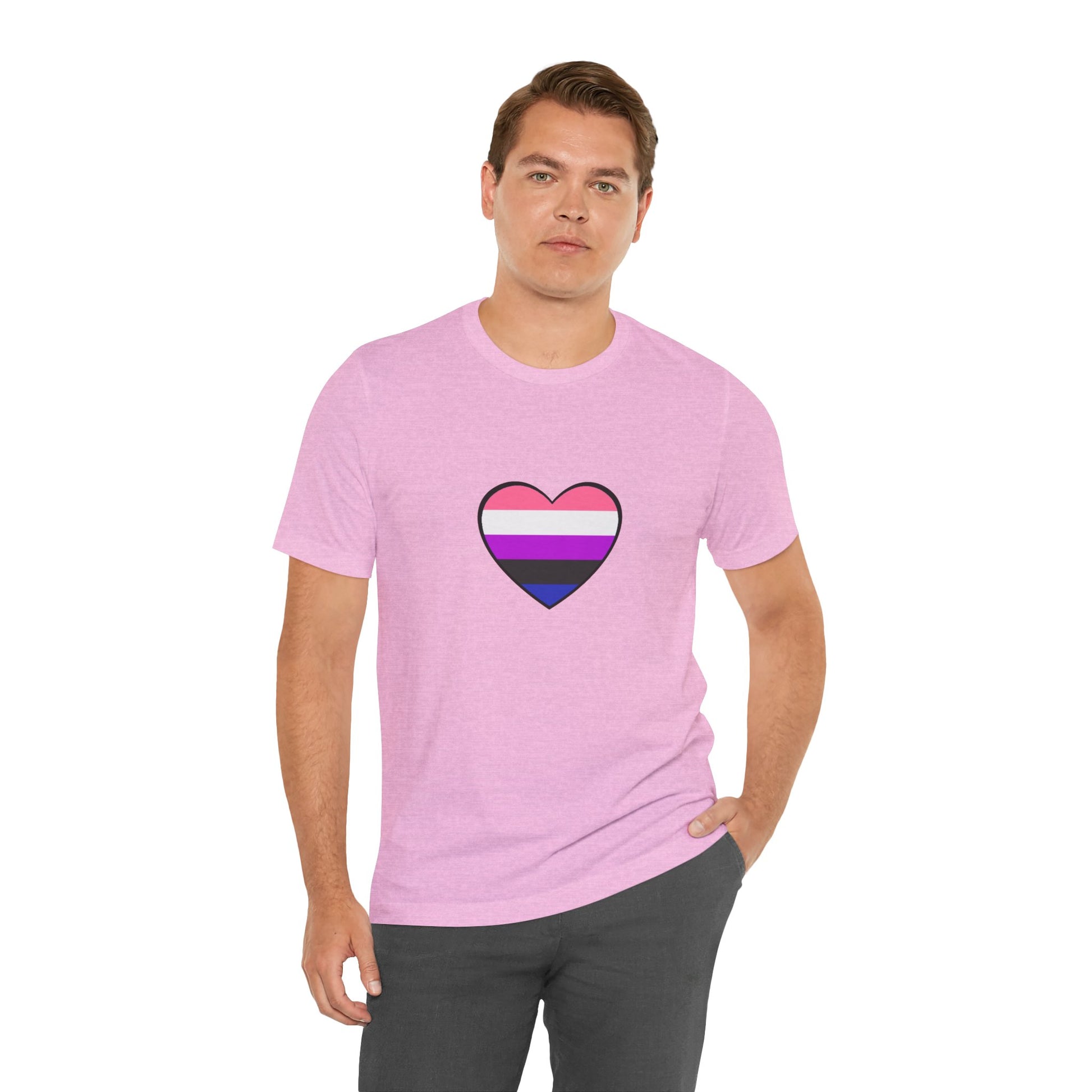 Genderfluid Pride Heart T-Shirt – Bold LGBTQIA+ Flag Tee - WhimSpin - https://whimspin.com