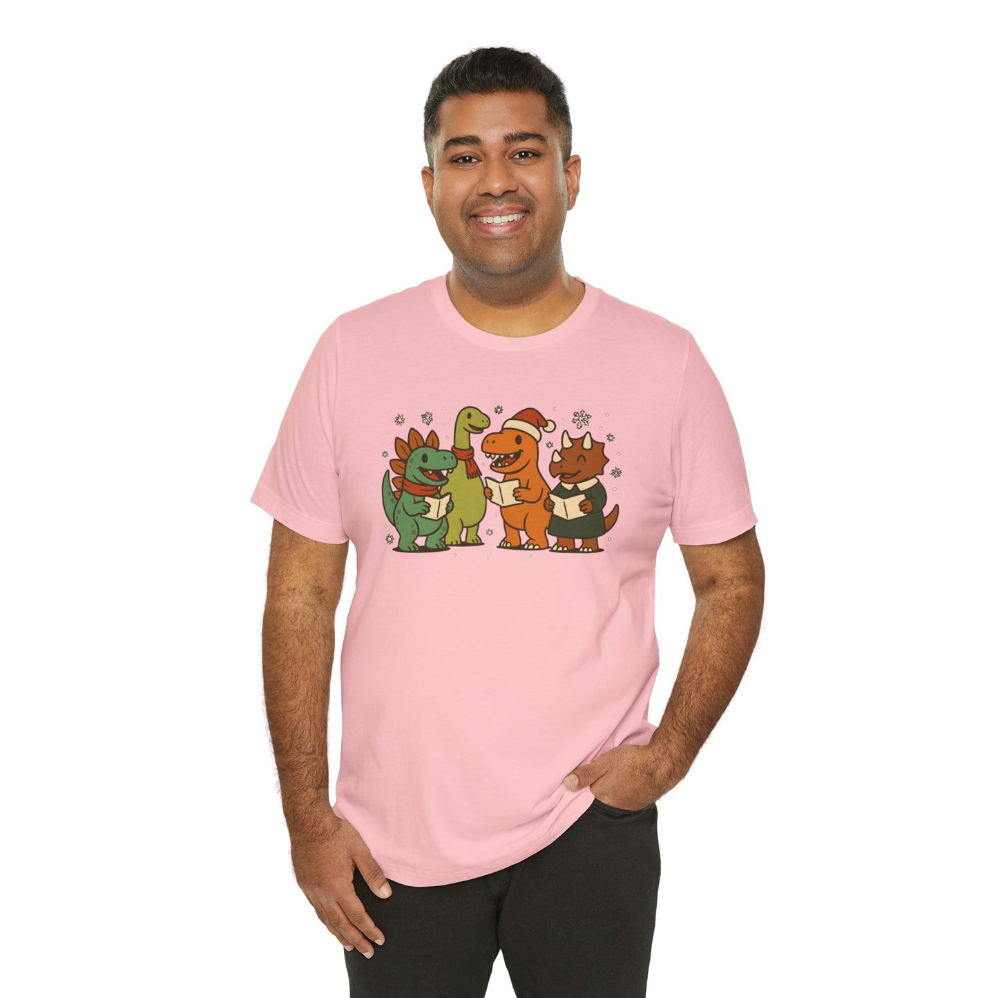 Dinosaur Carolers T-Shirt – Cute Dino Christmas Singing Tee