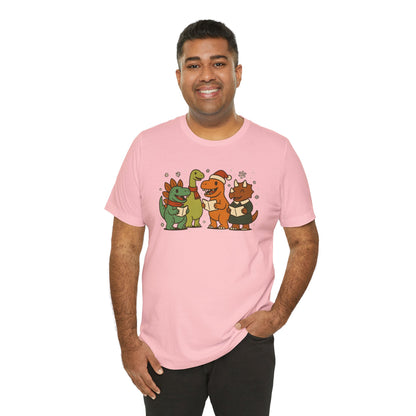 Dinosaur Carolers T-Shirt – Cute Dino Christmas Singing Tee