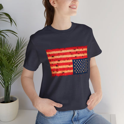 Inverted Flag Distress T-Shirt – Symbolic Upside Down Flag Design
