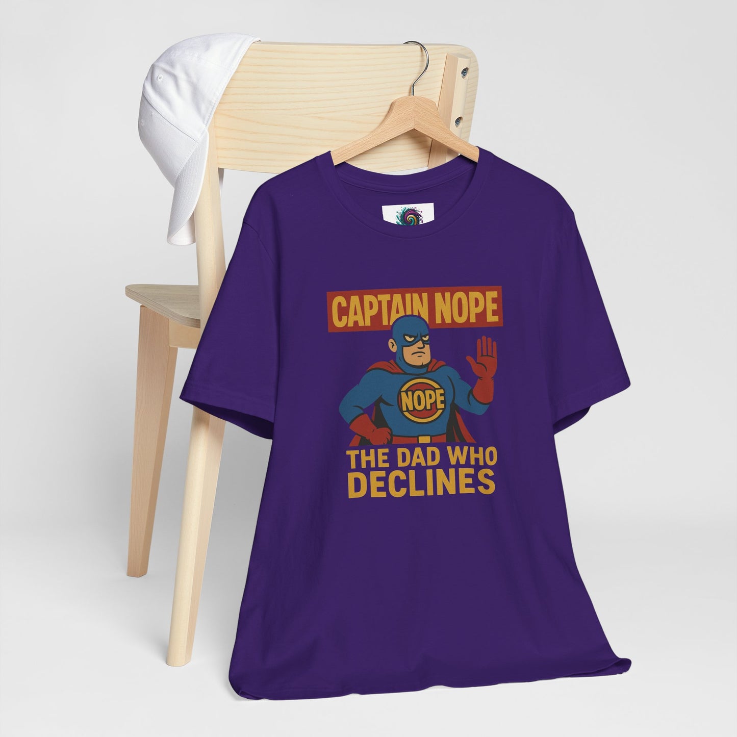Captain Nope Dad T-Shirt – Funny Superhero Tee for Father Figures