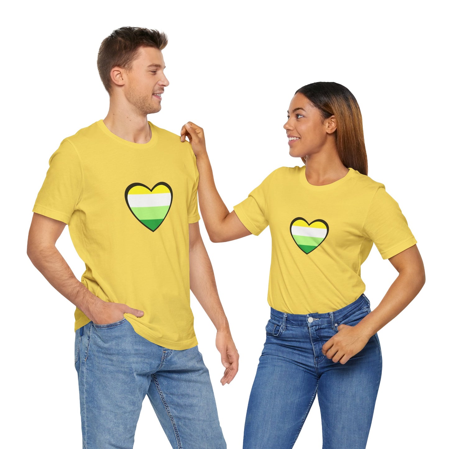 Gender Neutral Pride Flag Heart T-Shirt – Unisex LGBTQ+ Graphic Tee - WhimSpin - https://whimspin.com