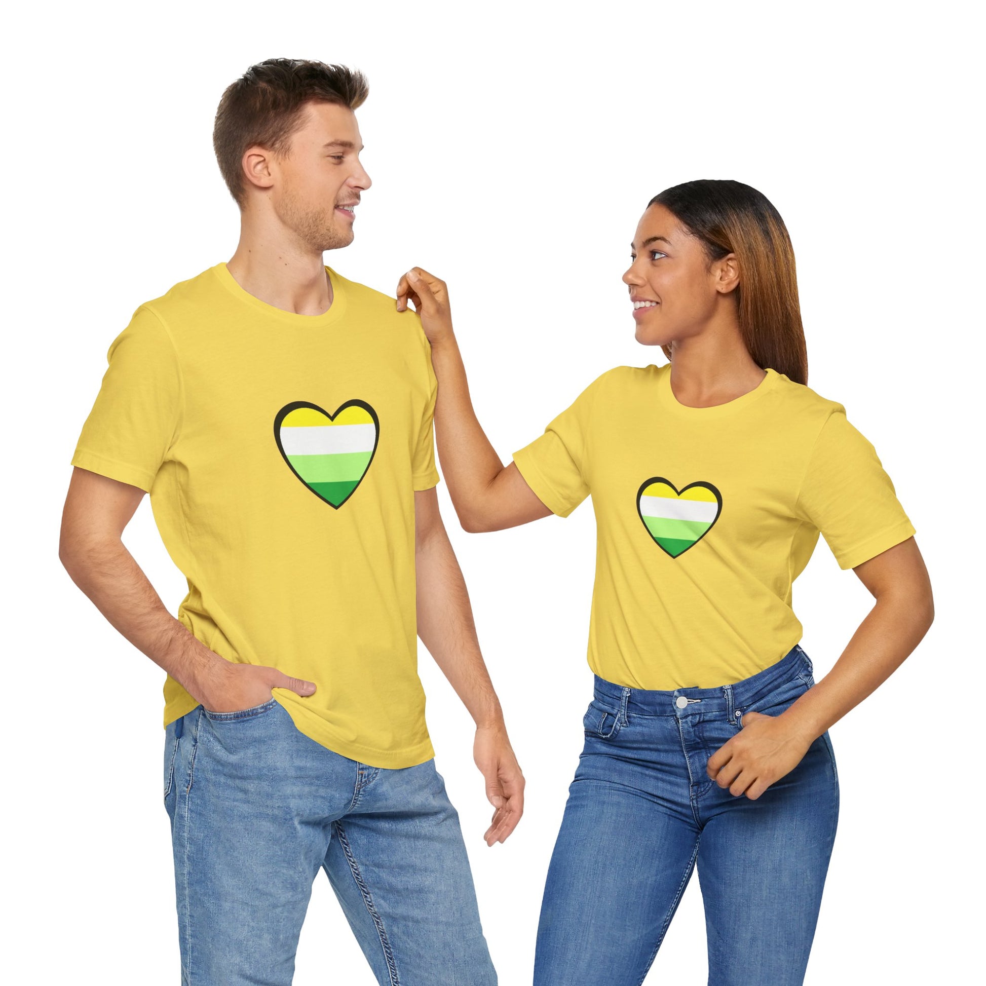 Gender Neutral Pride Flag Heart T-Shirt – Unisex LGBTQ+ Graphic Tee - WhimSpin - https://whimspin.com